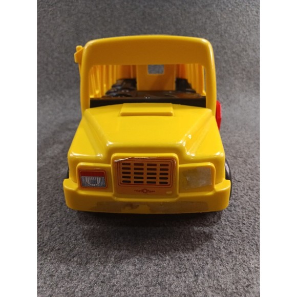 Vintage 1991 Fisher Price Little People School Bus Only Stop Sign Door Opens - Picture 9 of 16